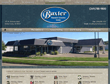 Tablet Screenshot of baxterfuneral.com